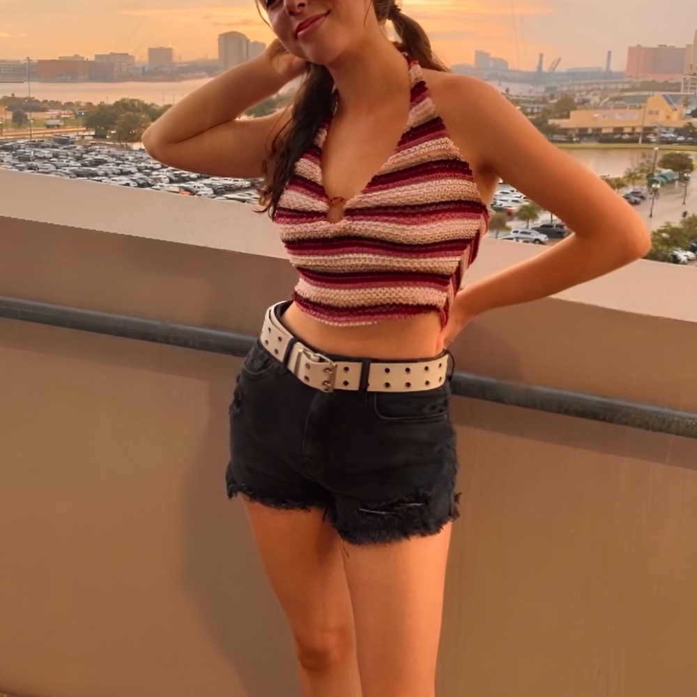 Black Star Ripped Jean Shorts